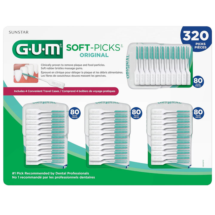GUM Soft-Picks Original, púas dentales fáciles de usar para limpiez...