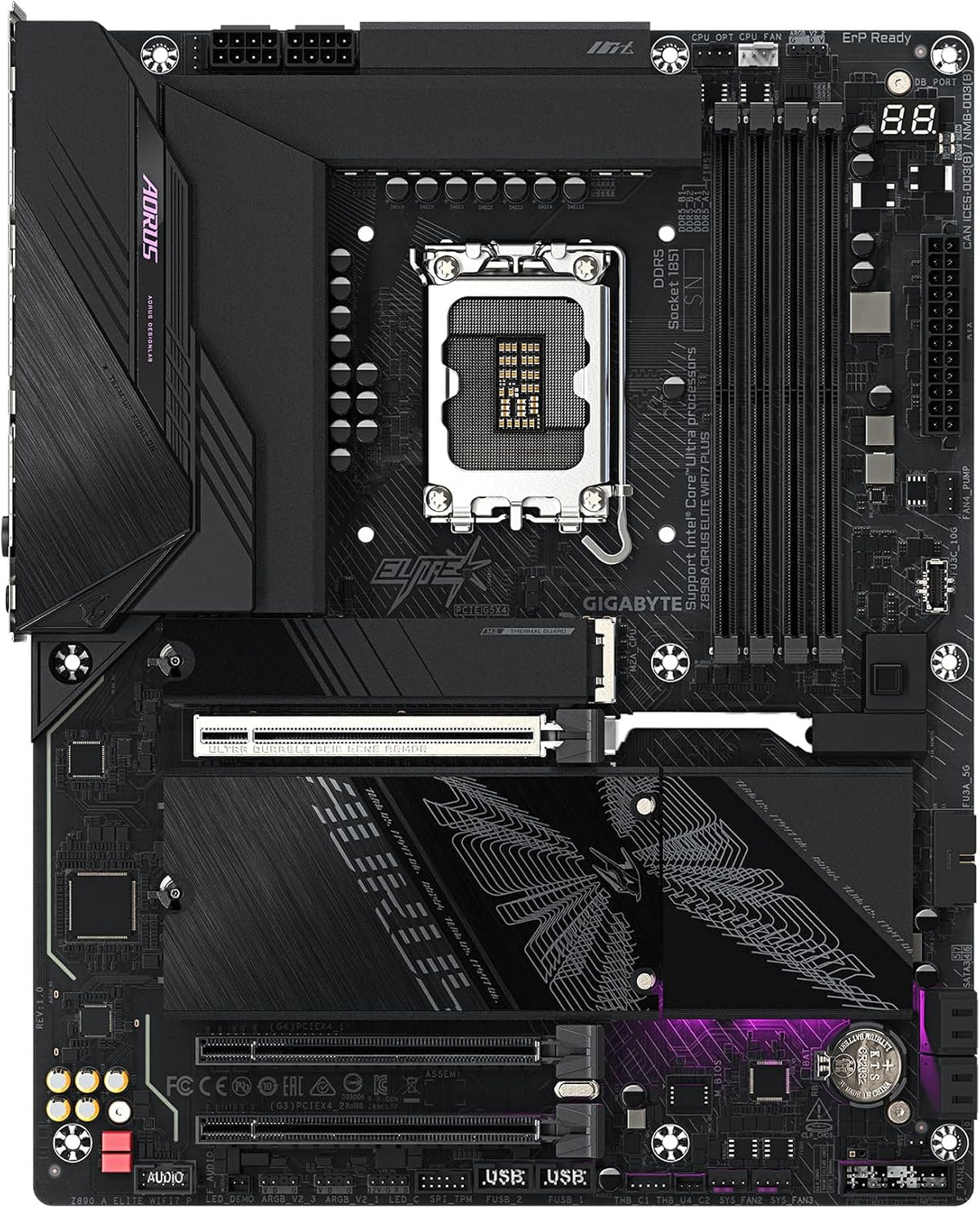 GIGABYTE Z890 AORUS Elite WIFI7 Plus Intel LGA 1851 ATX placa base,...