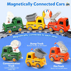 Juego de tren de vapor RC para niños, modelo eléctrico con humo y pistas