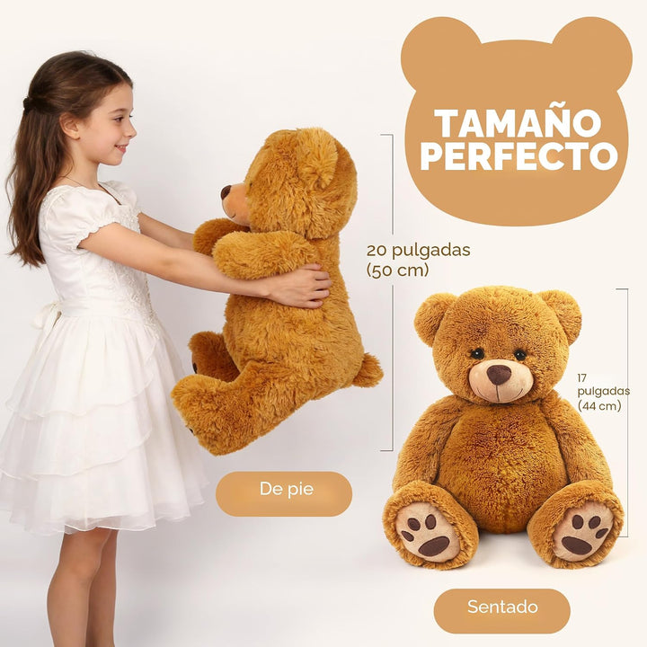 LotFancy - Oso de peluche de 20.0 pulgadas, oso de peluche suave, p...
