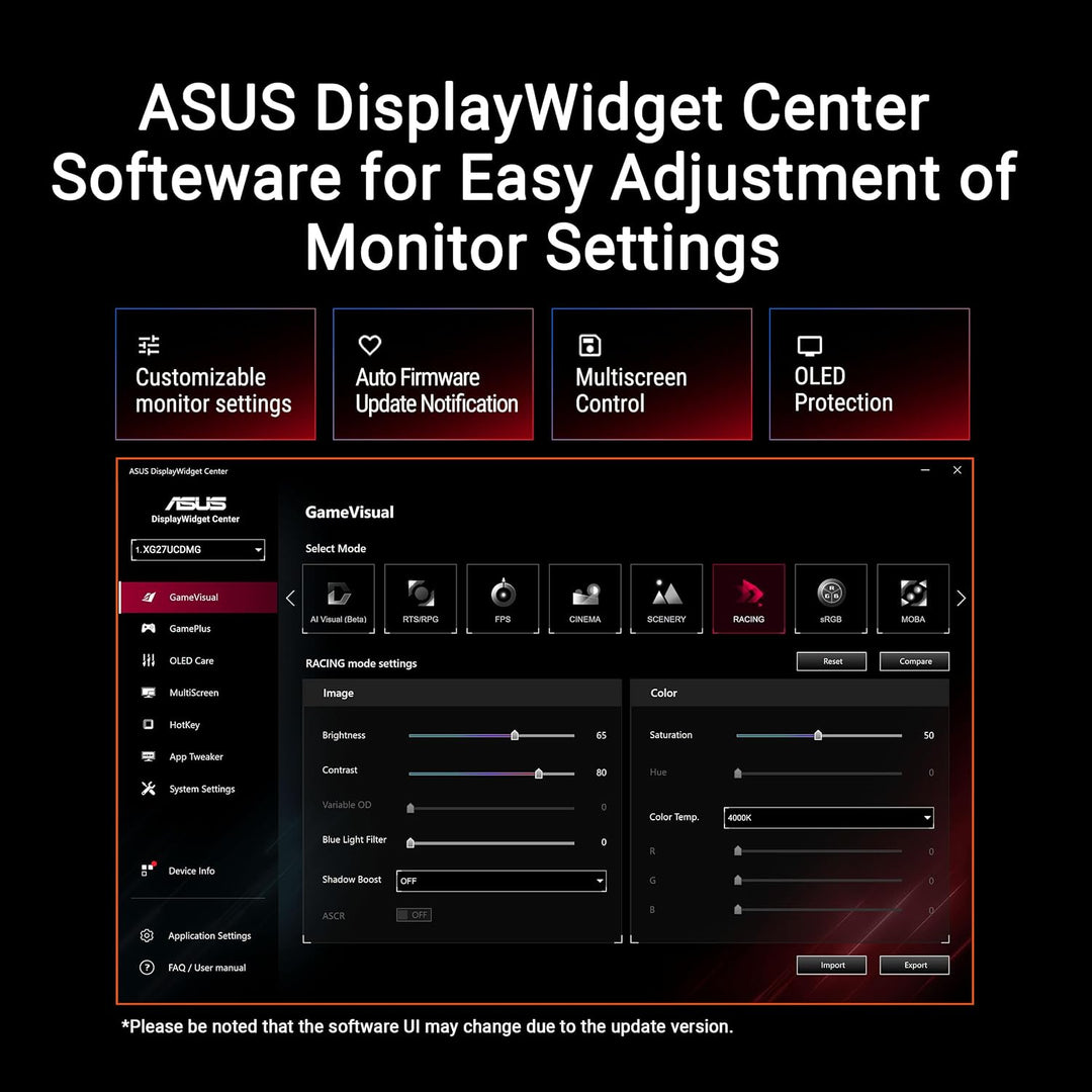 ASUS ROG Strix Monitor para juegos 4K QD-OLED de 27" (XG27UCDMG) -...