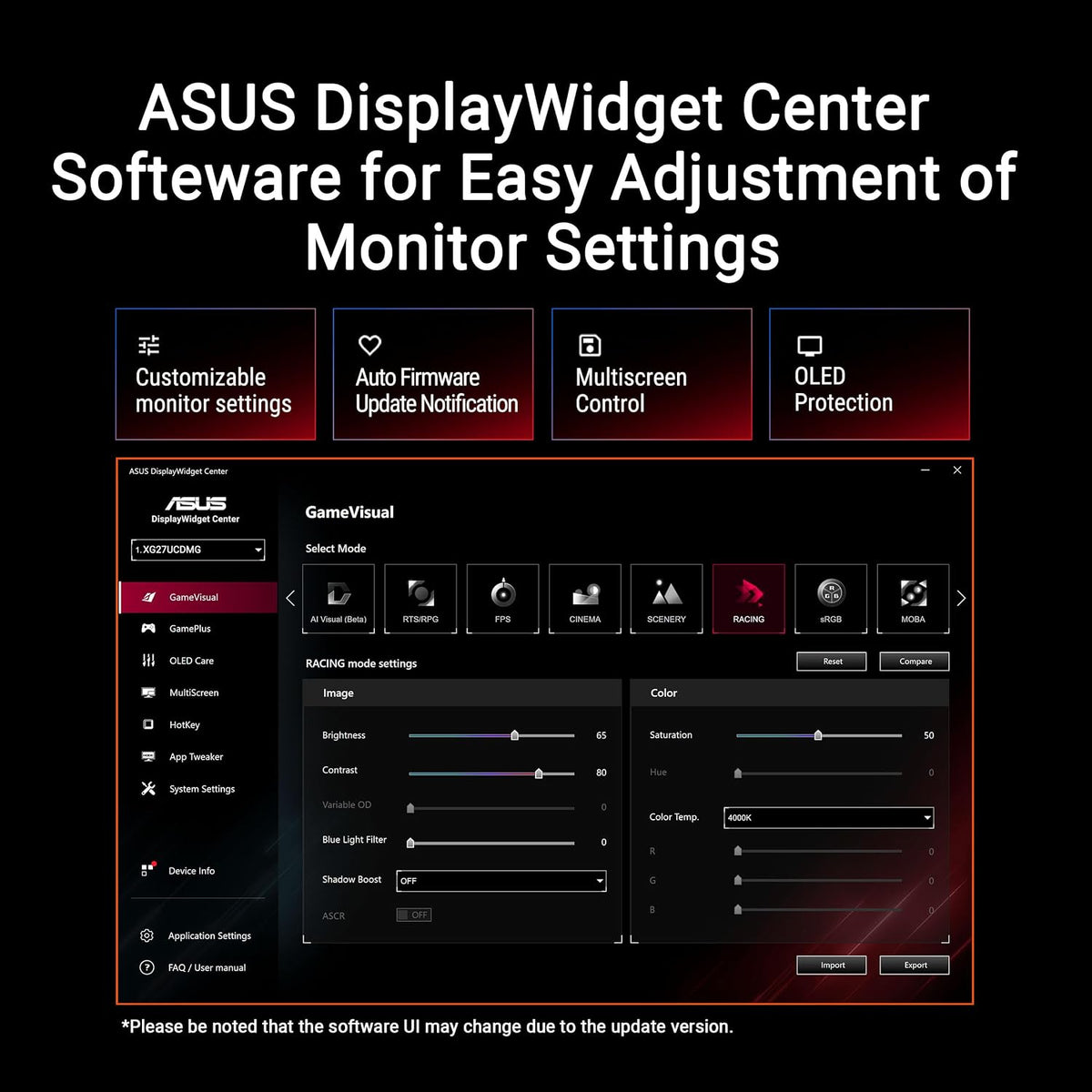 ASUS ROG Strix Monitor para juegos 4K QD-OLED de 27" (XG27UCDMG) -...