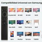 Control remoto de TV recargable para televisores inteligentes Samsung, compatible con Samsung Smart TV 2019-2026, carga solar, control de voz, carga rápida USB-C, garantía de 2 años