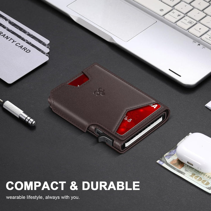 SEMORID Cartera para hombre con tarjetero delgado desplegable para...