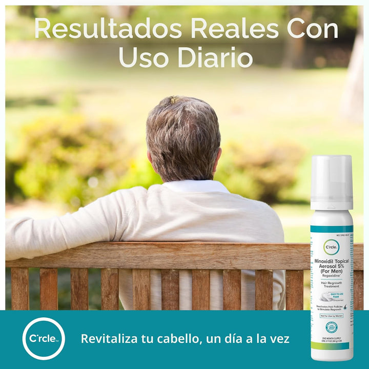 Minoxidil para hombres espuma 5%, suministro sin perfume para 6 mes...