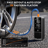 KZKB Compresor de aire portátil para inflar neumáticos de 160 PSI,...