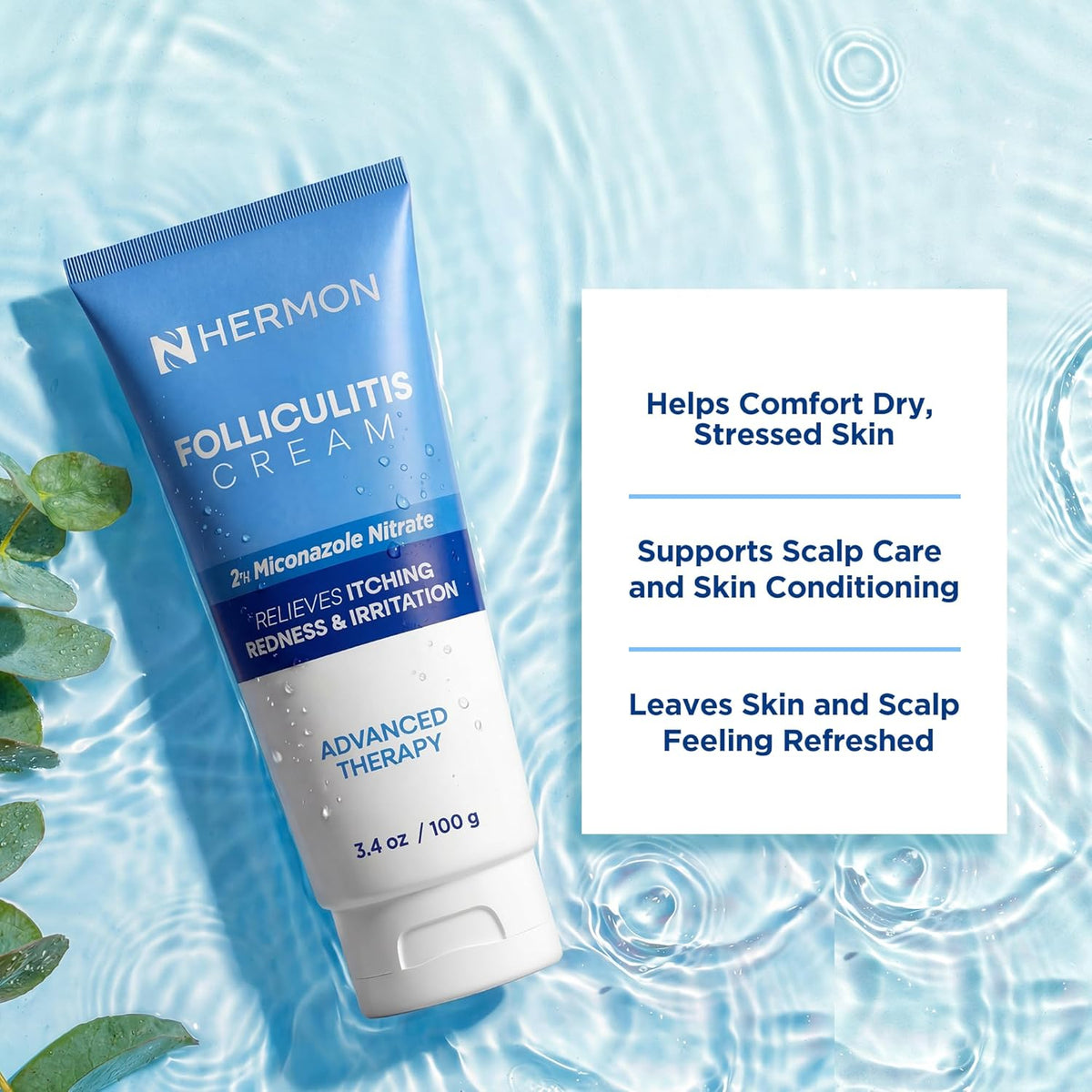 Hermon Crema de foliculitis: eficaz para la foliculitis cuero cabel...