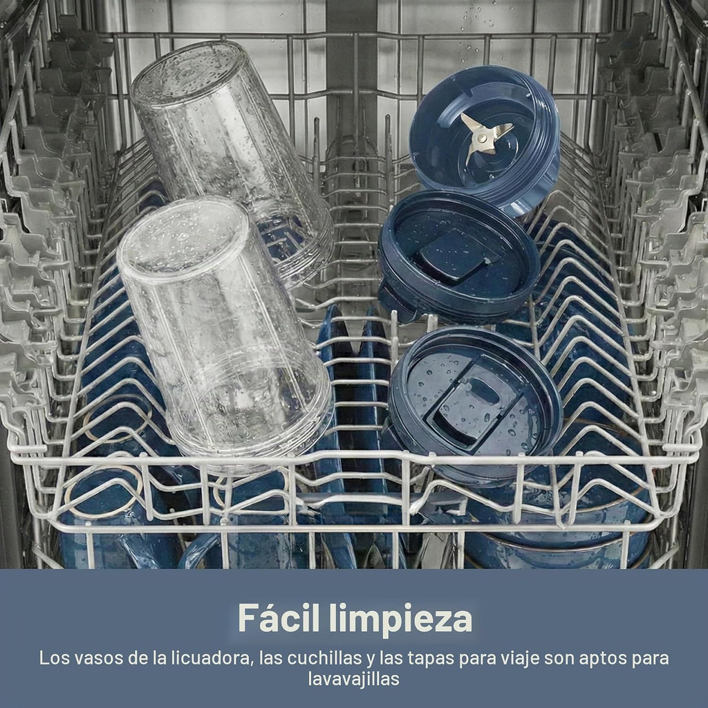 Hamilton Beach Licuadora portátil para batidos con 2 tarros Blend & Go