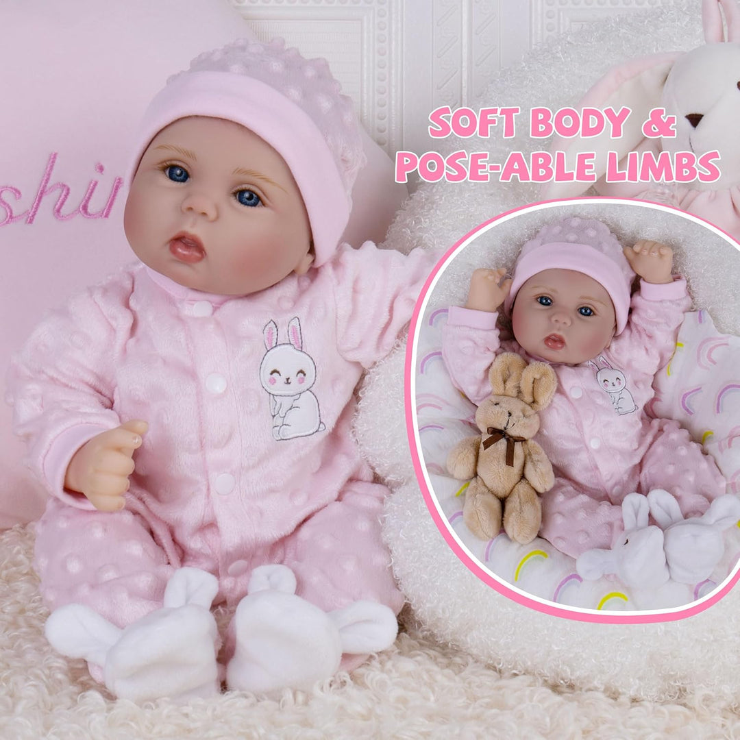 Milidool Muñecas de bebé Reborn de 18 pulgadas, muñeca realista de...