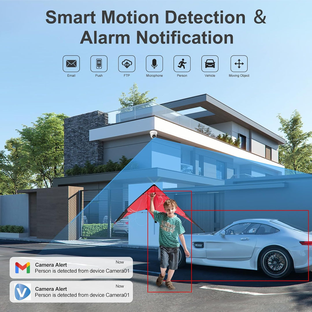 Anpviz Cámara IP PoE de 12MP para exteriores, cámara IP de segurida...