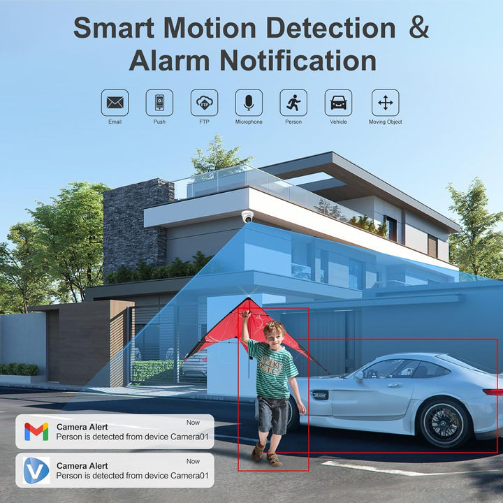 Anpviz Cámara IP PoE de 12MP para exteriores, cámara IP de segurida...