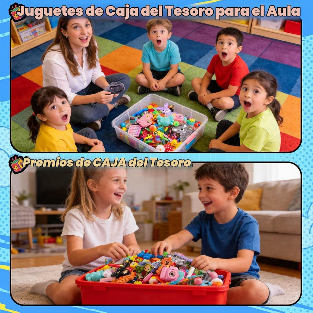 640 piezas de recuerdos de fiesta para niños, juguetes para ansiedad a granel, caja del tesoro de premios para aula, bolsas de regalos para niños, rellenos de piñata para niños, regalos de