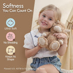 Moonkie Hug & Go Highland Cow - Mochila para niños pequeños – Bolsa de felpa suave con juguete para llevar para niños y niñas de 2 a 4 años | Ideal para guardería, viajes y regalos de cumpleaños para niños de 3 años