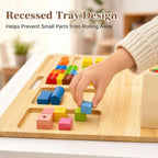 Bandeja/Falda de Construcción Plegable para Lego, Mesa de Construcción de Madera Grande, 41 x 21 in
