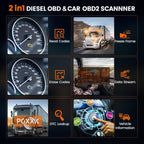 ANCEL Escáner de camión resistente HD601 + probador de sonda de circuito de potencia automotriz ANCEL PB100