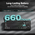 Keychron Teclado mecánico Q3 Ultra Wireless 8KHz, TKL 2.4G/Bluetooth 5.3/con cable hasta 660 horas de duración de la batería, aluminio intercambiable en caliente RGB Gaming ZMK para Mac/Windows