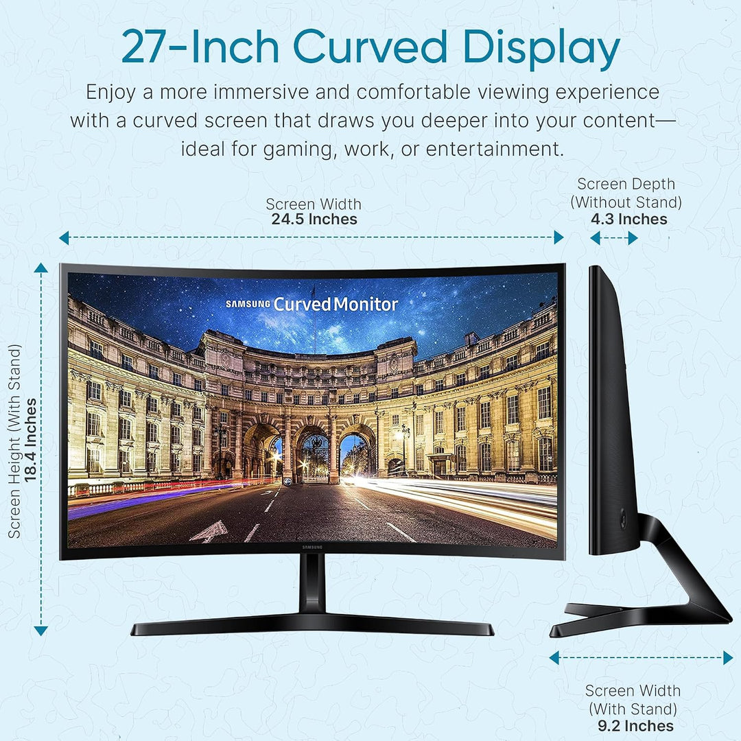 Samsung Monitor curvo S36GD de 27" \u2013 LCD FHD, 16:9, 1920 x...