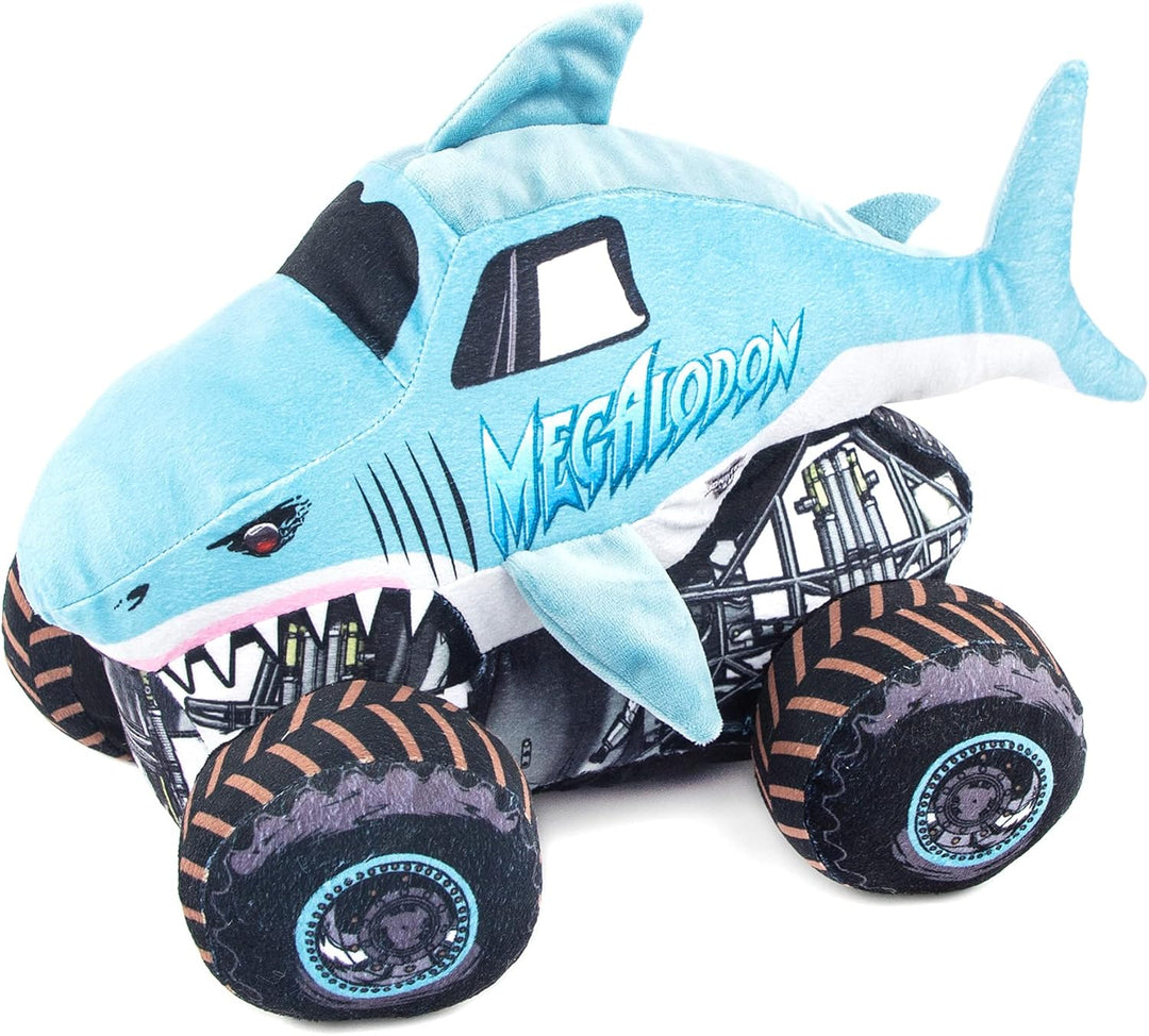 Jay Franco Monster Jam - Almohada de peluche de Megalodon de 16 pul...