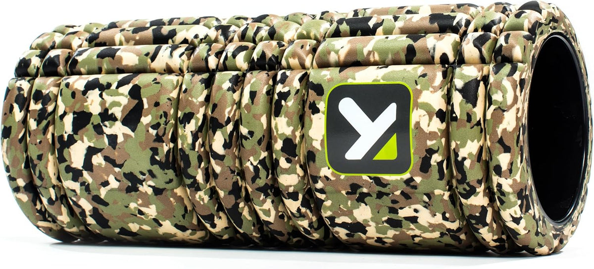 TRIGGERPOINT Rodillo de espuma con cuadrícula de terapia de rendimiento para ejercicio, masaje de tejidos profundos y recuperación muscular, original (13 pulgadas), camuflaje
