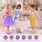 Meland Vestido Princesa para Niñas con Zapatos y Juguete, Regalo para Niñas de 3, 4, 5 y 6 años