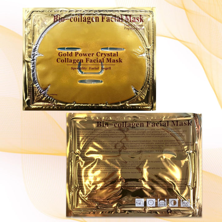 Jakuva Máscara facial de gel de oro de 24 quilates, parche facial d...