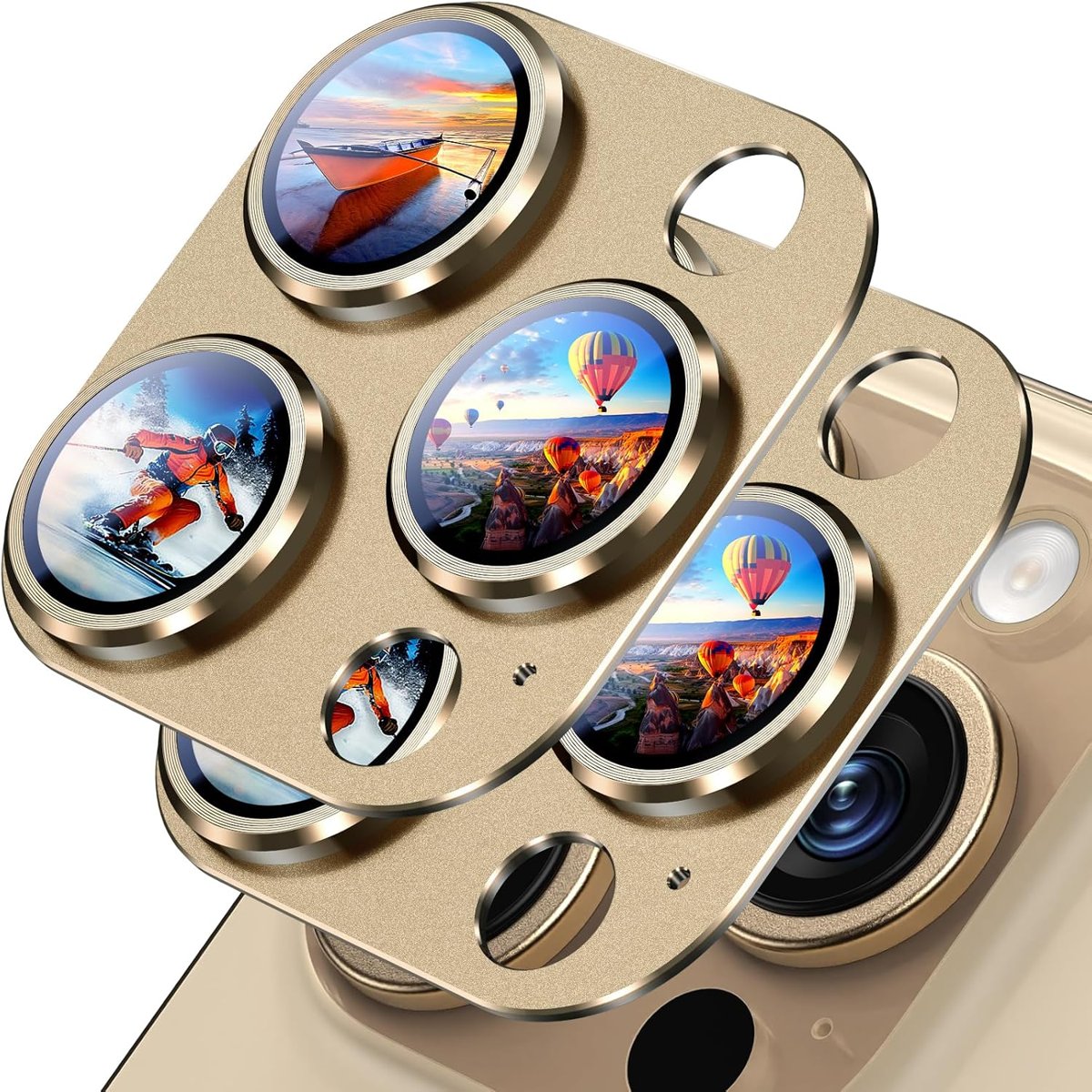 Uyiton Protector de lente de cámara para iPhone 16 Pro/iPhone 16 Pro Max