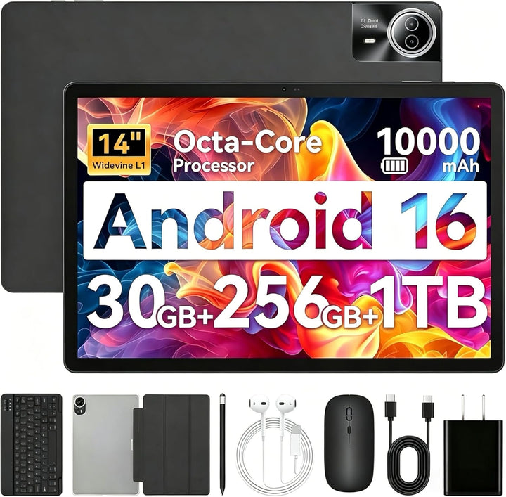 URAO Tablet ｜ Tablet Android 15 de 14 pulgadas ｜ 30 GB RAM 256 GB R...