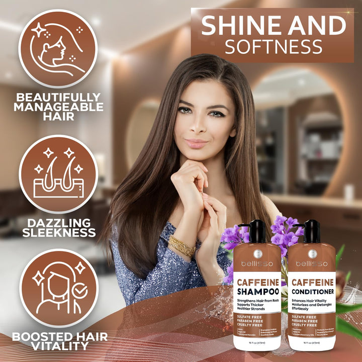 Set de Champú y Acondicionador de Cafeína - Productos Voluminizante...