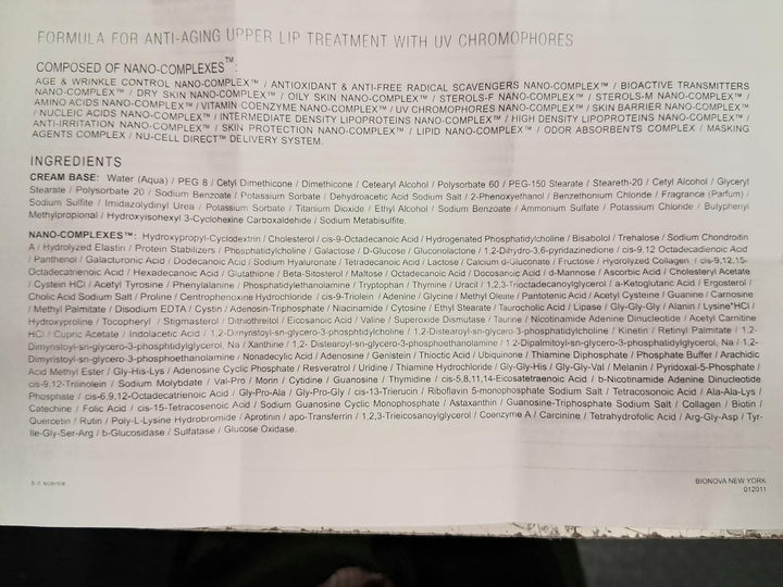BIONOVA Tratamiento antienvejecimiento del labio superior con cromó...