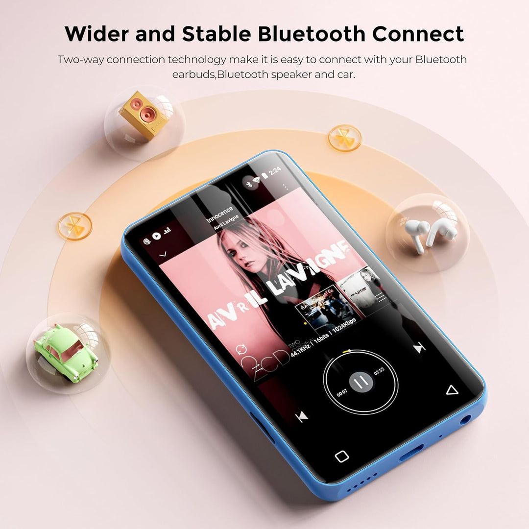 Reproductor de MP3 de 160 GB con Bluetooth y WiFi, reproductor de m...
