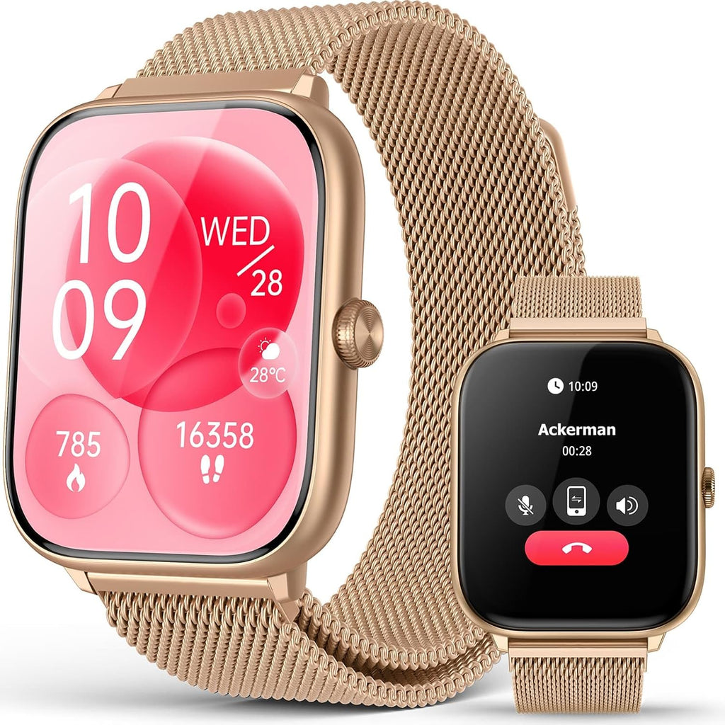 Reloj Inteligente de Lujo para Mujer, 2.06" HD AMOLED AOD Llamadas Bluetooth