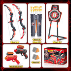 2 Bow y Arrow Sets con LED Light-up,2 Foam Dart Guns para Kids 5 6 7 8 9 10+ Years Old, Archery Set con Standing Target para Boys & Girl, Ideal Gift