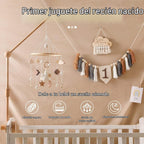 Móvil de cuna Boho para bebés, para niñas y niños, estrellas, nubes, luna