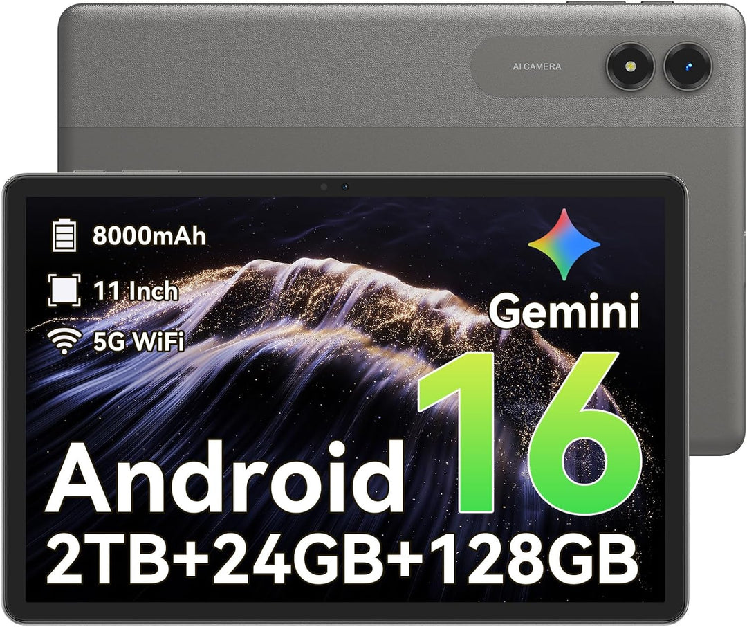 Tablet de 11 pulgadas, Android 16 Tablet con Gemini AI, 24 (6+128)...