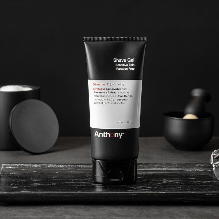 Anthony Gel de afeitado para pieles sensibles, crema de afeitar cal...