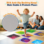 Paquete de 4 azulejos sensoriales para niños, alfombrillas