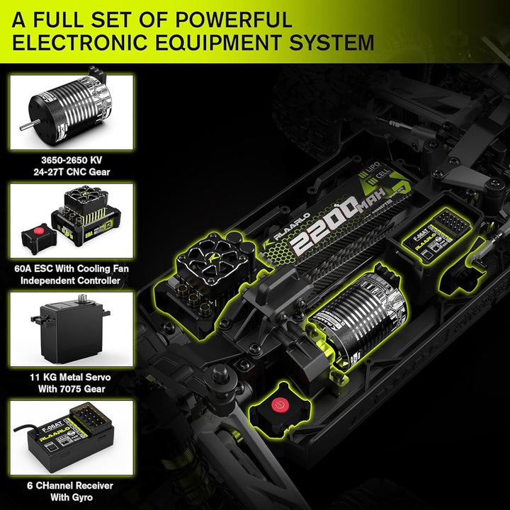 RIAARIO Coches RC sin escobillas 1\/10, Monster Truck, 50+ MPH, 4WD...