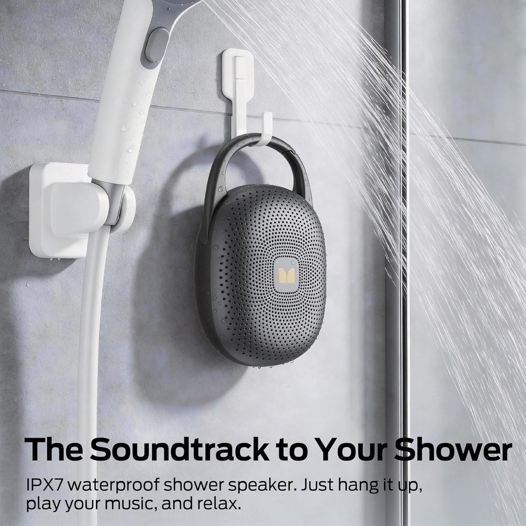 Monster Altavoz de clip con mosquetón, altavoz de ducha Bluetooth 6...