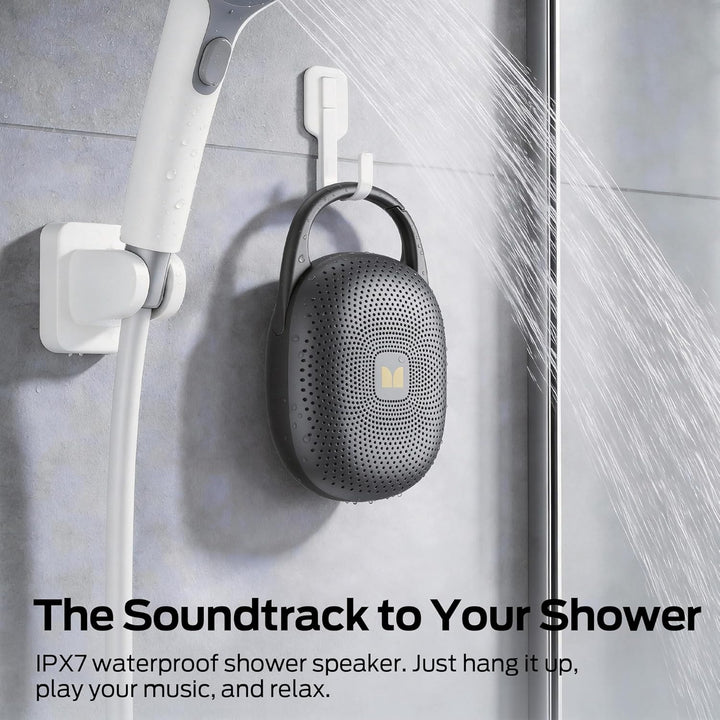 Monster Altavoz de clip con mosquetón, altavoz de ducha Bluetooth 6...