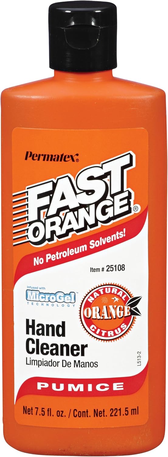 Permatex 25108 Fast Naranja Piedra Pómez Loción Limpiador de mano,...