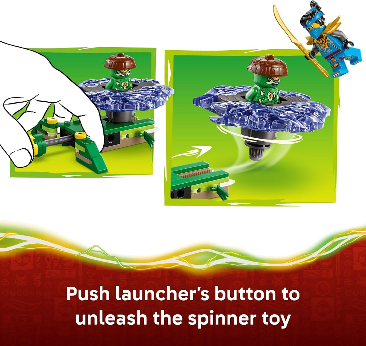 LEGO NINJAGO NYA vs Mutation Monster Spinner Juguete de