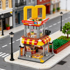 HIGH GODO City Street View - Juego de construcción de hamburguesas, modelo creativo MOC, juguetes de modelo creativo, decoración única para el hogar, ideas para regalo de cumpleaños (244 piezas)