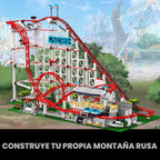 Mould King Juego de construcción de montaña rusa, kit de modelo de posavasos de parque de atracciones grande con motores, regalo creativo para adultos, juguete STEM de ingeniería para adolescentes (3646 piezas)