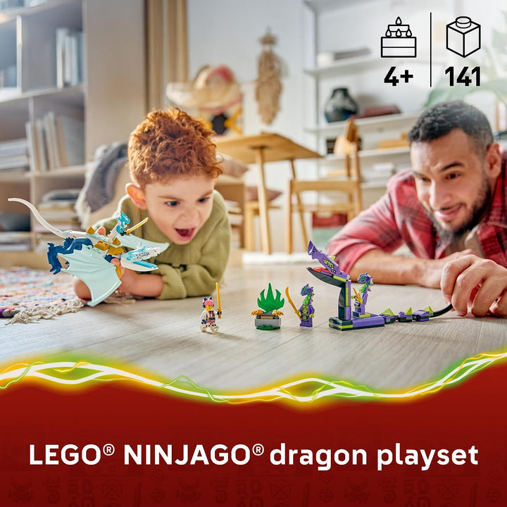 LEGO NINJAGO Batalla del Dragón de Hielo de Zane 71865 | Juguetes d...