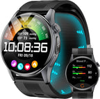 Smart Watch para Hombres y Mujeres con Correa de Airbag, Pantalla AMOLED de 1.56", Monitor de Ritmo Cardíaco y Presión Arterial, Rastreador de Oxígeno en Sangre y Sueño, Bucle de Voz, 70 Modos Deportivos Fitness Tracker
