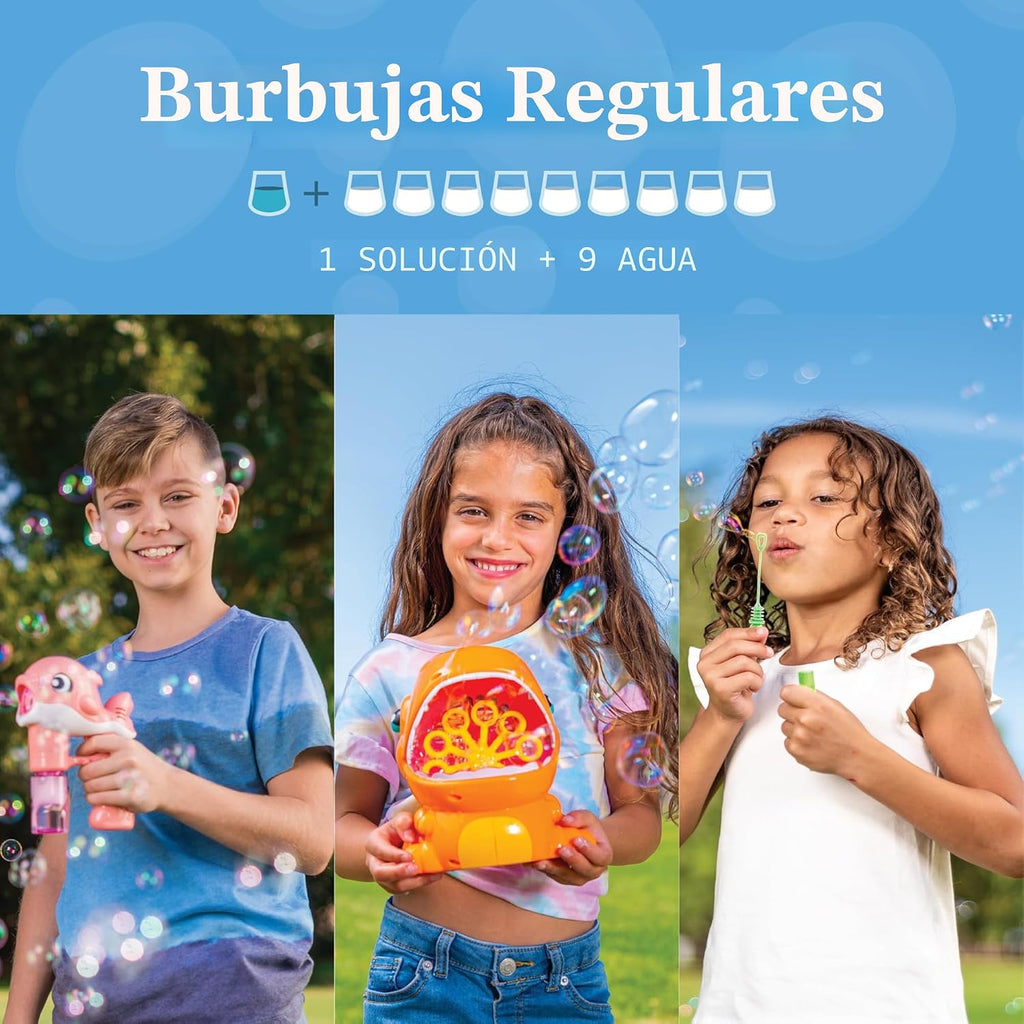 JOYIN Soluciones de recarga de burbujas de 2 botellas de 64 onzas (hasta 5 galones), solución concentrada para máquina de burbujas, pistola, varita, líquido de recarga de verano, juguetes de Pascua