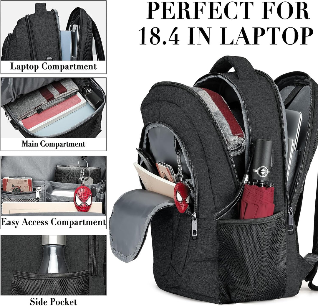 Mochila de viaje para laptop para hombres, mochilas escolares grand...
