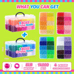 14000 cuentas de poni a granel, 40 colores para hacer pulseras