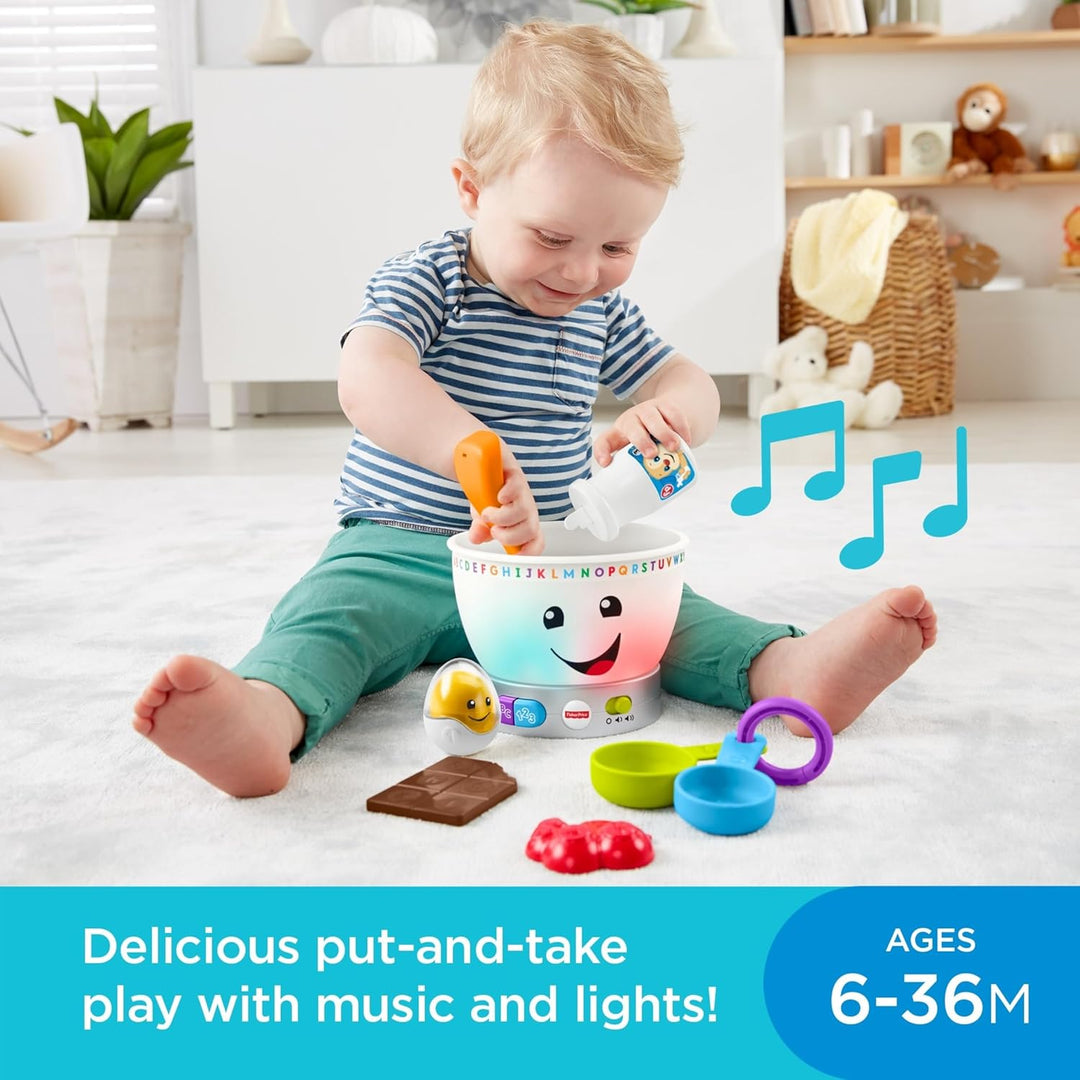 Fisher-Price Tazón de mezcla de colores mágicos Laugh Learn