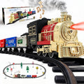 JUQU - Juego de tren eléctrico con humo, luces y sonido para niños mayores
